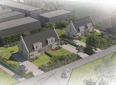 Nieuwbouw 4 woningen met bedrijfsunit